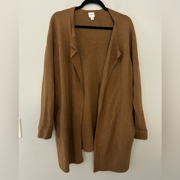 J.Crew Camel Brown Sweater Jacket Cardigan - Picture 1 of 5
